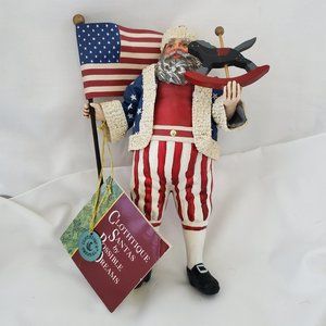 Clothtique Patriotic Santa by Possible Dreams